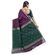 Purple Cotton Saree with green pallu