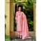 Pink Schiffli Kurta Pant Dupatta Set Ethnic Wear